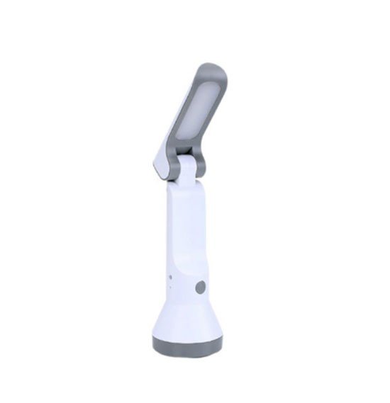 Krypton Rechargeable Flash Light with Desk Light White & Grey