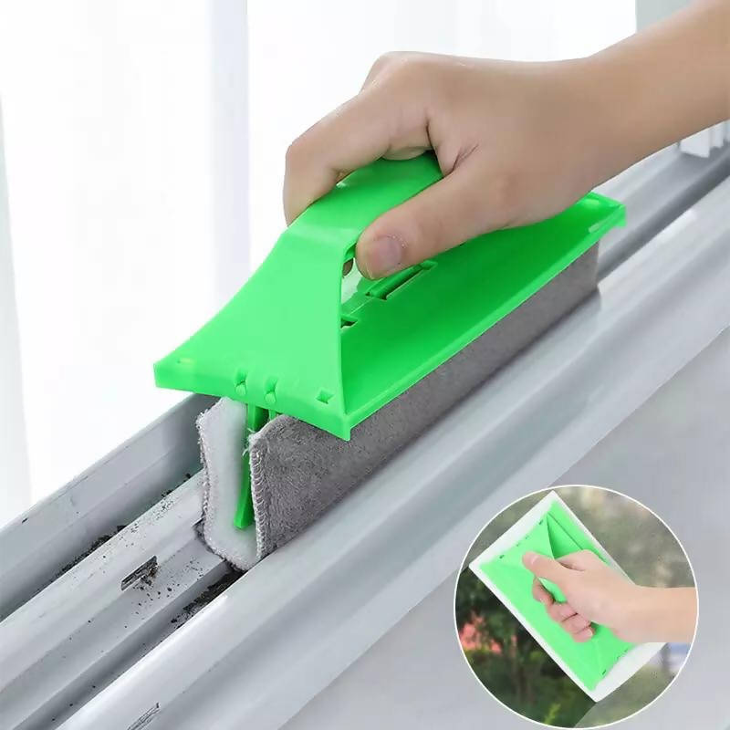 2-in-1 Groove Cleaning Tool Creative Window Groove Cleaning Cloth Window  Cleaning Brush Windows Slot Cleaner Brush Groove Brush