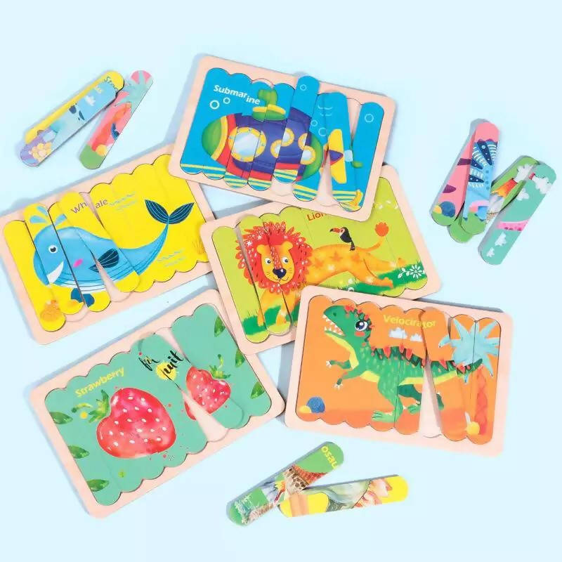 Wooden Creative Bar Puzzle Children 2-3-5 Years Old