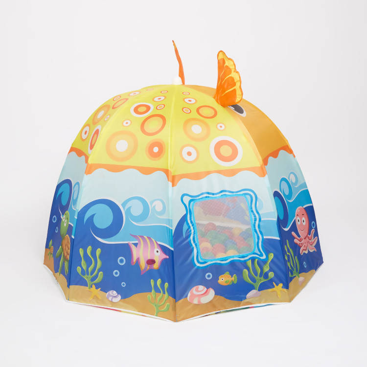Juniors Fish Print Tent with 100 Balls