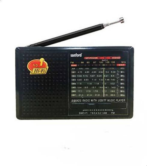 Sanford Portable Radio 9 Band Black