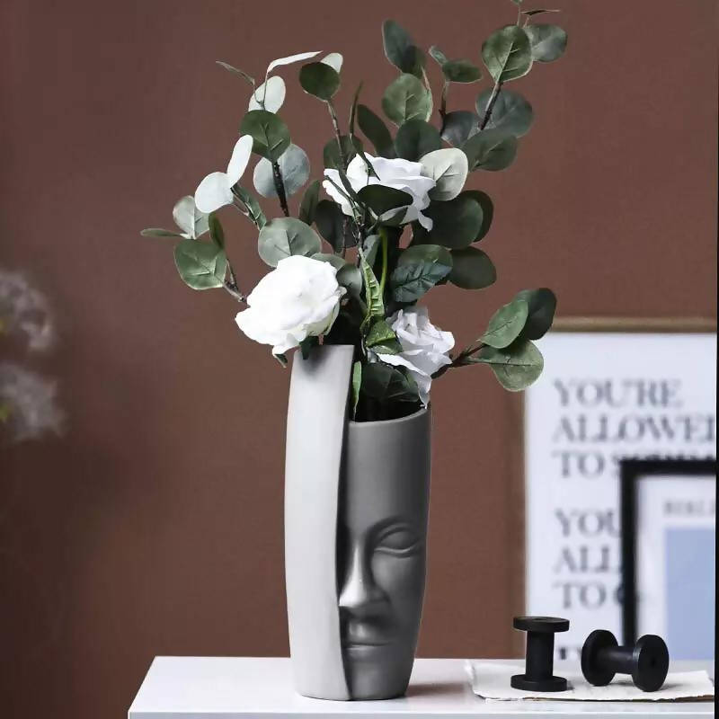 Creative People Face Big Head Vase Pot 1 PCS