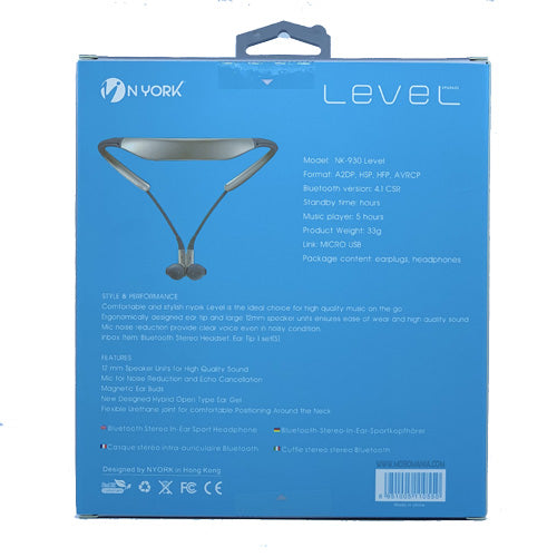 Nyork Bluetooth Stereo Headset Level Black