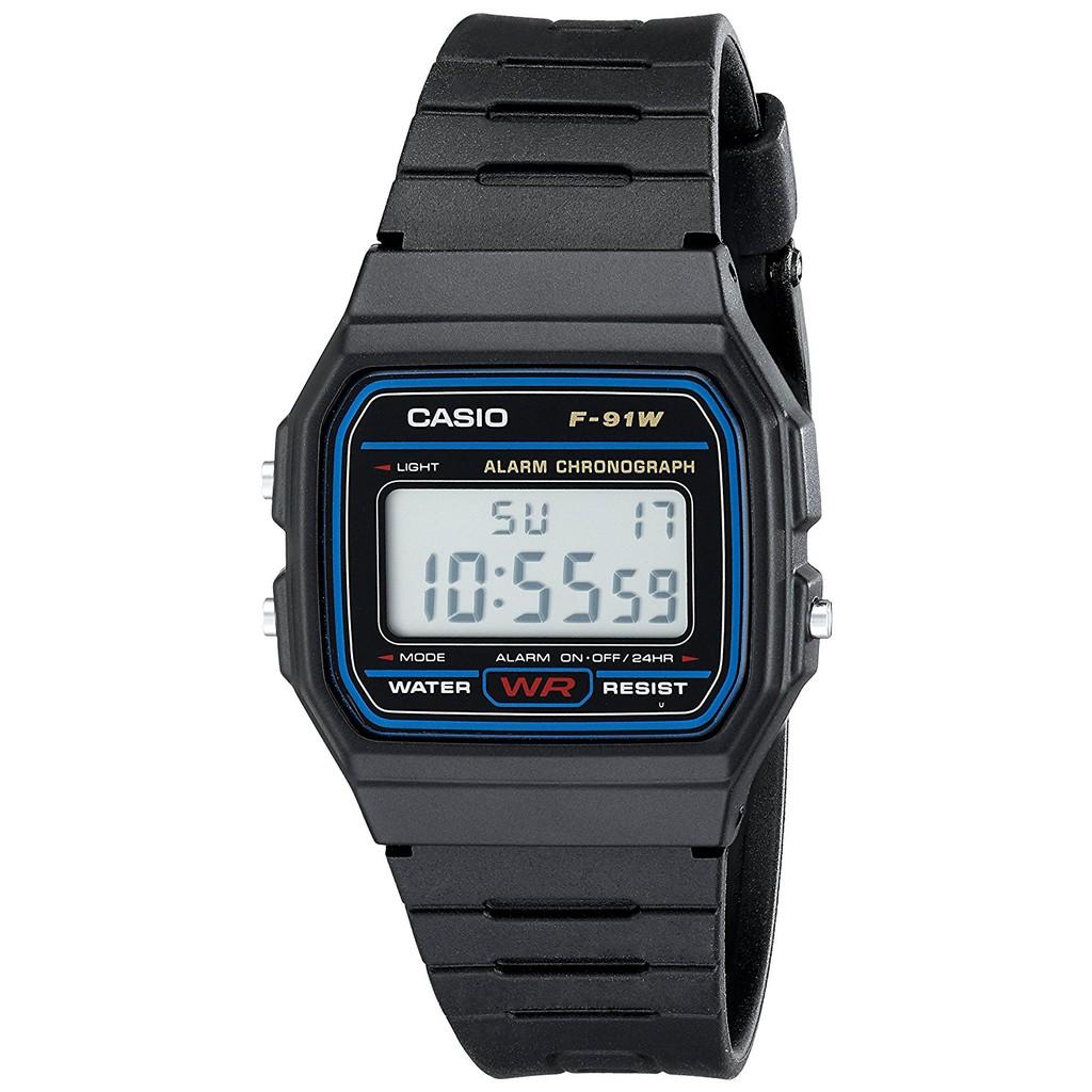 Casio Digital Sports Men's Watch F-91W-1DG | Resin | Water-Resistant | Minimal | Quartz Movement | Lifestyle| Business | Scratch-resistant | Fashionable | Halabh.com