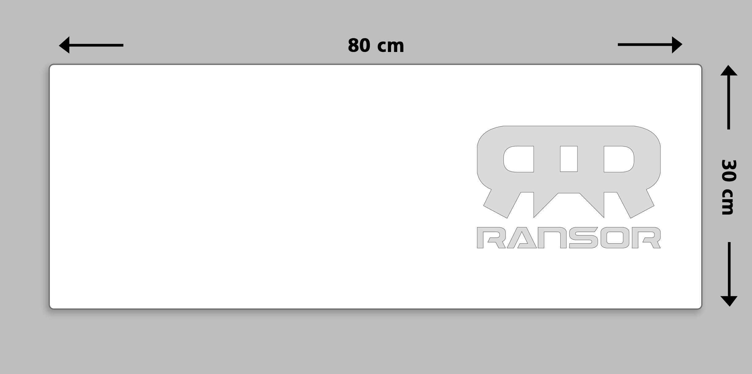 Ransor Gaming Moozepad Classic White 80 x 30 | Gaming Accessories | Best Gaming Pads in Bahrain | Halabh.com