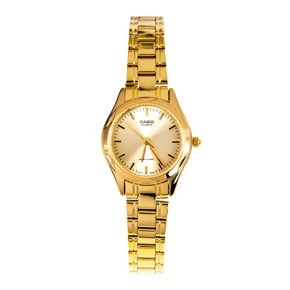 Casio General Ladies Watch LTP-1275G-9ADF | Stainless Steel | Mesh Strap | Water-Resistant | Minimal | Quartz Movement | Lifestyle | Business | Scratch-resistant | Fashionable | Halabh.com