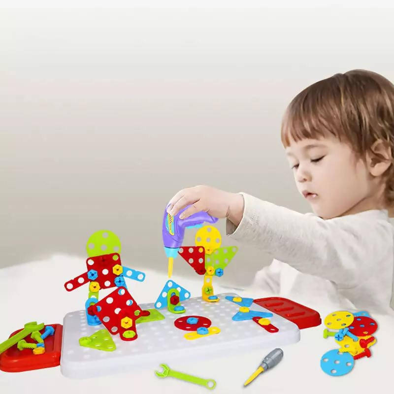 Electric Drilling Screw Set 3D Mosaic Puzzle Toys