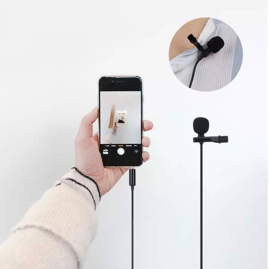 Portable Metal Lavalier Collar Clip on Camera Microphone