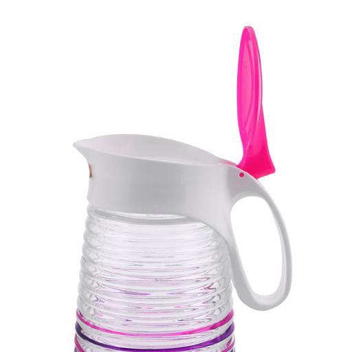 Delcasa Lilac Glass Jar Plastic lid Pink