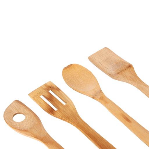 Delcasa 4 Pcs Wooden Kitchen Tools | Kitchen Accessories in Bahrain | Color Beige | Halabh