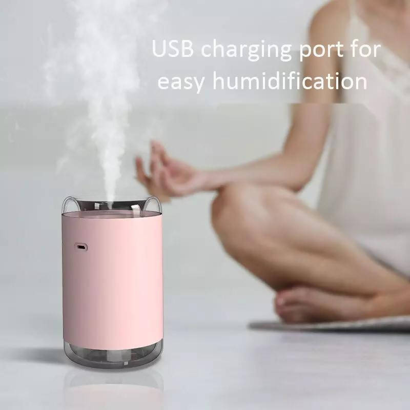 255ML Portable Usb Car Humidifier Colorful Atmosphere Light Home Office Mute Mini Air Purifying Humidifier
