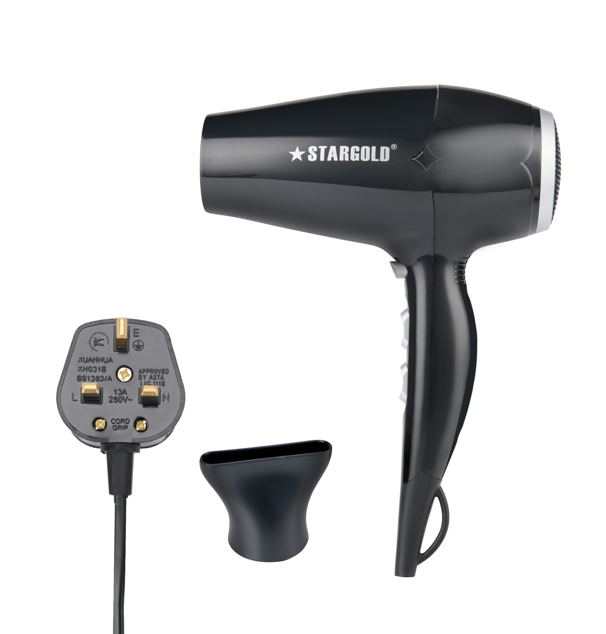 StarGold Lightweight Hair Dryer With Diffuser Concentrator | Color Black | Best Personal Care Accessories in Bahrain | Halabh