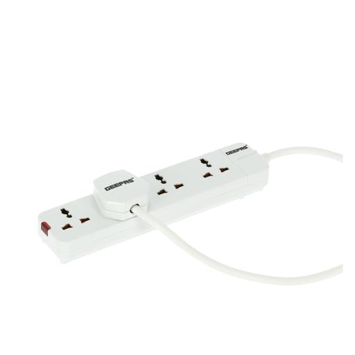 Geepas 4 Way Extension Socket 13A Extension Lead Strip With Led Indicators | Outlet | USB | Extension Cord | Electronics | Home Improvement | Technology | Convenience | Protection | Versatility | Halabh.com