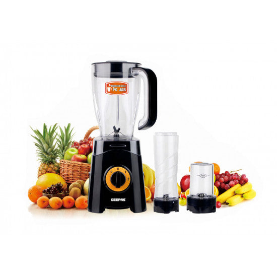 Geepas 3 In 1 Blender 1.25 L Unbreakable Jar & Coff Grind 1 x 6 | in Bahrain | Halabh.com