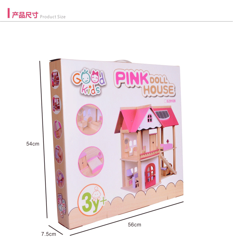 Good Kids Wooden Dollhouse Furniture House Doll Girls Play Pretend Children Toys Gift Kids