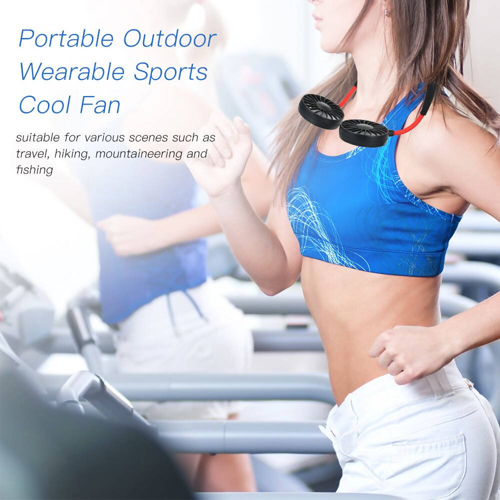 Portable Wearable Fan For Travelling Outdoor Sports Cool Fan Powerful Rechargeable