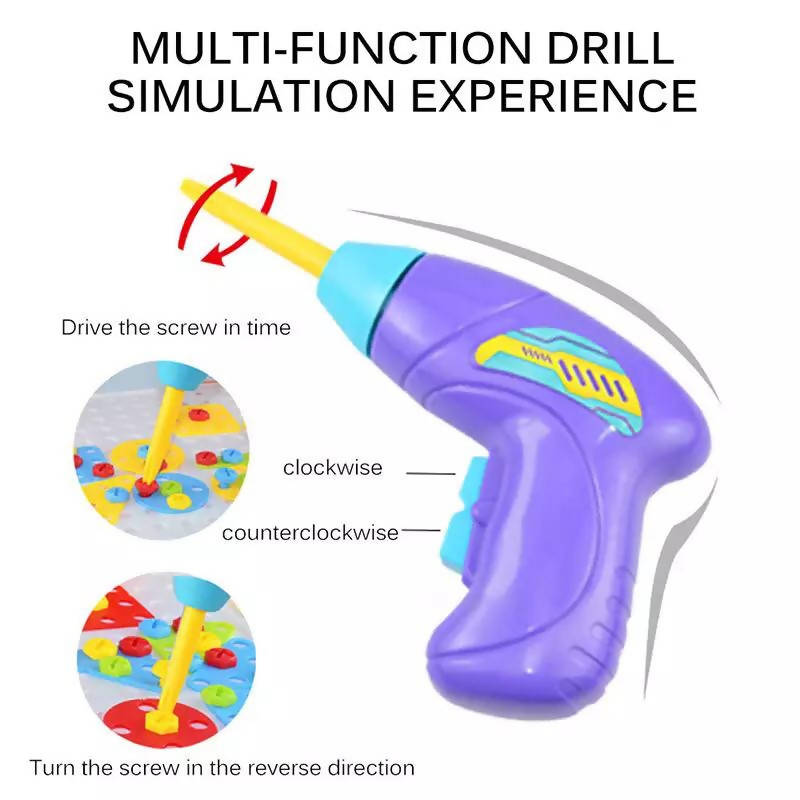 Electric Drilling Screw Set 3D Mosaic Puzzle Toys