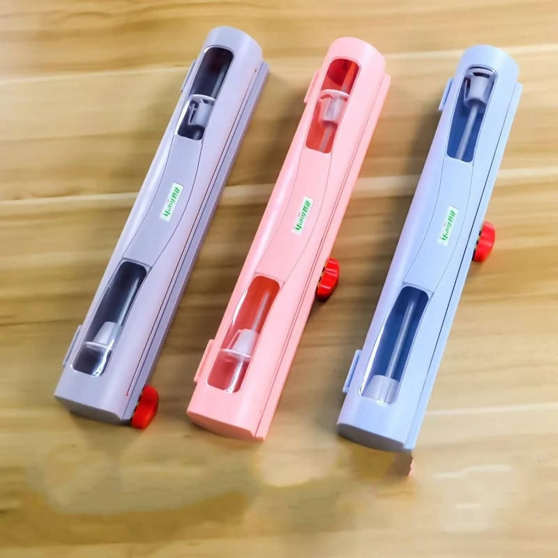Plastic Film Wrap Cling Dispenser Household Kitchen Cling Cutting Box Kitchen Food Preservation Film Storage Holder
