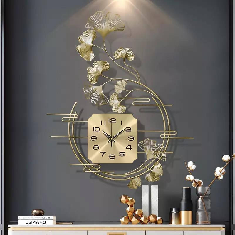 Luxury Digital Wall Clock Elegant Bedroom Gold Living Room Wall Clock