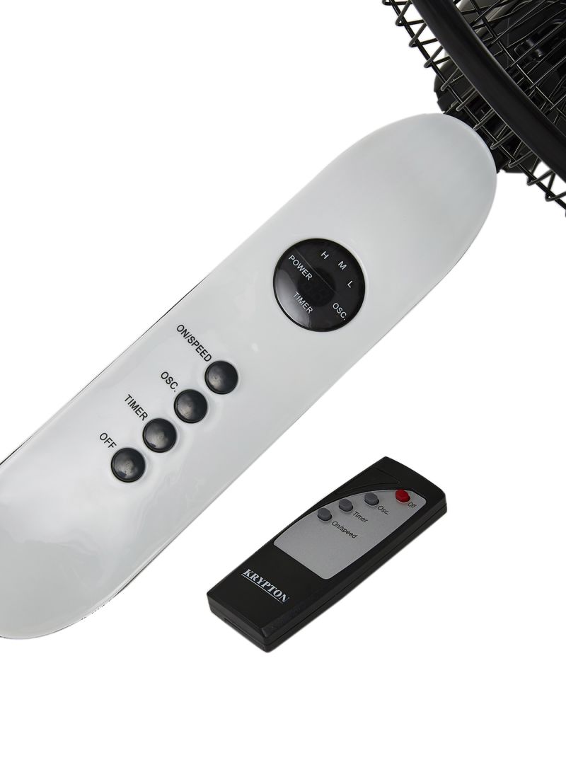 Krypton Stand Fan with Remote Control Black & White | Home Appliances & Electronics | Halabh.com