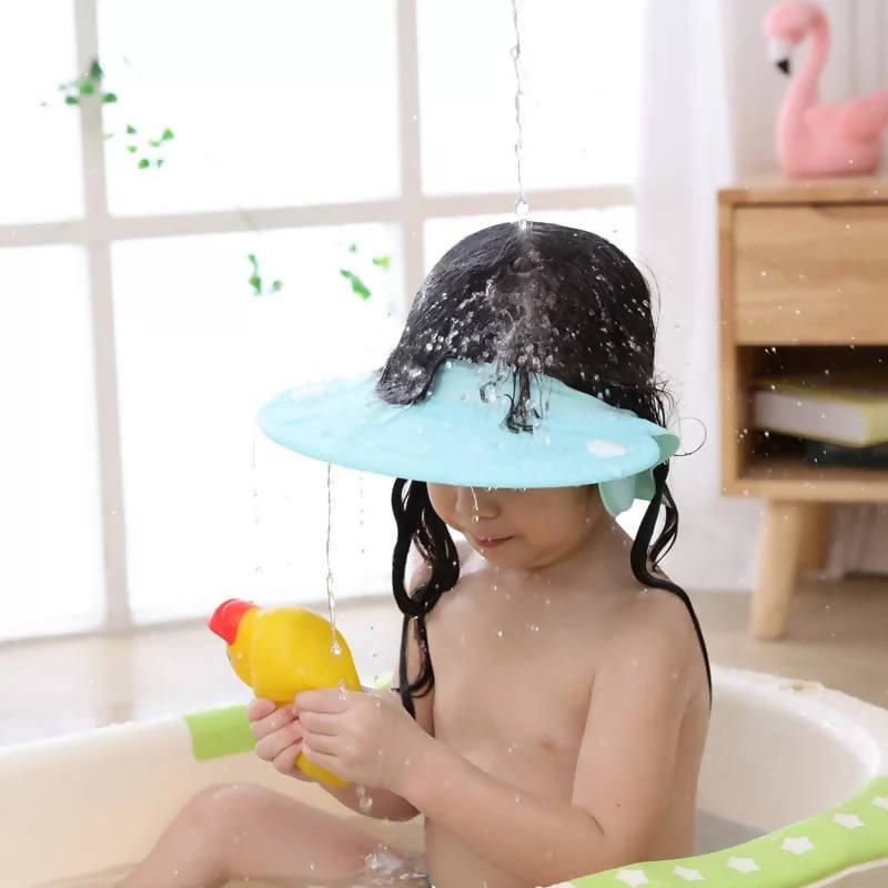 Baby Shower Cap Adjustable Hair Washing Hat For Newborn Baby Ear Protection Safe Children Kids Shampoo Shield Bath Head Cover