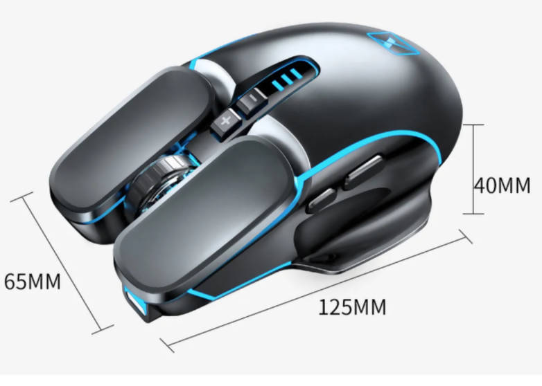 Shop Xinmeng Wireless Rechargeable Mouse Black | Battery Mouse