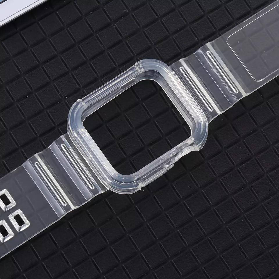 Transparent Silicone Strap For Apple Watch 38/40/42/44mm LW1235840Protection | Transparent | Scratch-resistant | Dust-proof | Slim Design | Easy Installation| Compatible| Accessories | Halabh.com
