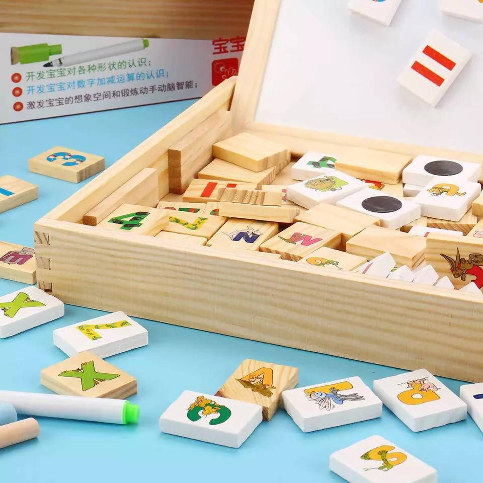 لعبة ابداع خشبية تعليمية حروف رقمية