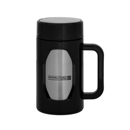 Royalford Travel Mug With Strainer 400ML Highly Durable Stainless Steel