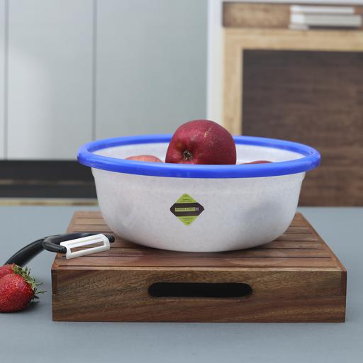 Royalford RF10703 Plastic Basin with Ring, 2.5L Plasticware Tub