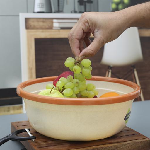 Royalford RF10704 Plastic Basin with Ring, 4.5L Plasticware Tub