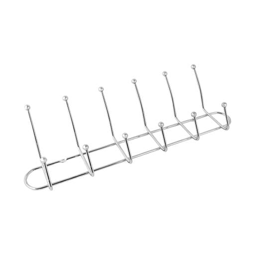 Royalford Metal Hanger 6 Hooks Silver