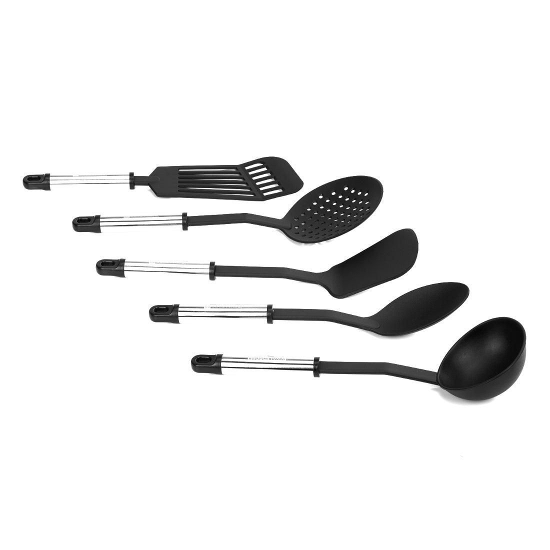 Royalford 5 Pcs Nylon Kitchen Tools Set Black