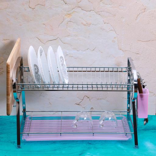 Royalford Wall Hanging Dish Rack with Plastic Drip