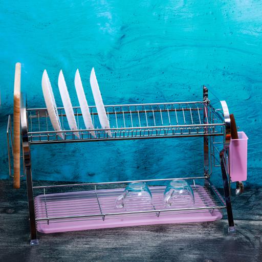 Royalford Wall Hanging Dish Rack with Plastic Drip