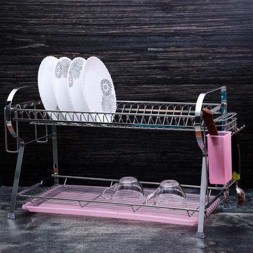 Royalford Wall Hanging Dish Rack with Plastic Drip