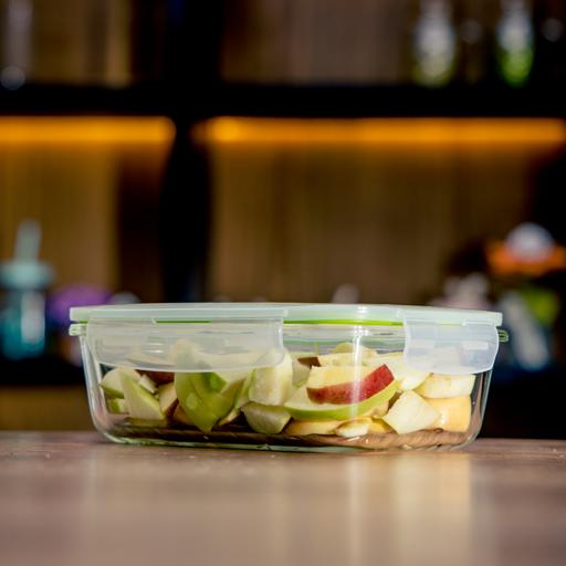 Royalford BRS Rectangular Glass Airtight Container 1L