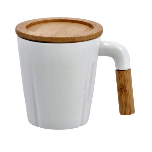 Royalford 300 Ml 9 Pcs Porcelain Coffee Set With Stand White & Beige