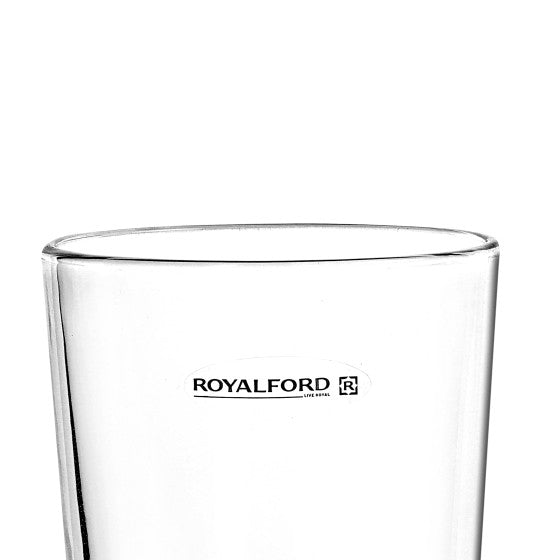 Royalford 12 oz Glass Tumbler Set Clear