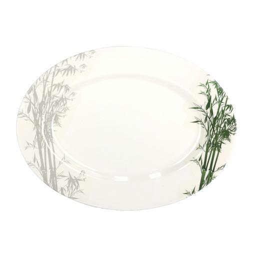Royalford Bamboos Design Oval Plate White Green Grey