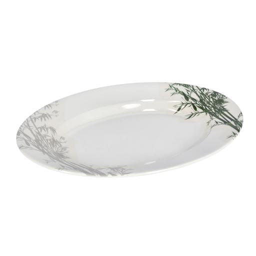 Royalford Bamboos Design Oval Plate White Green Grey