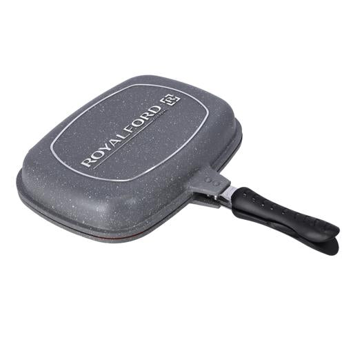 Royalford Smart Granite Double Grill Pan Grey