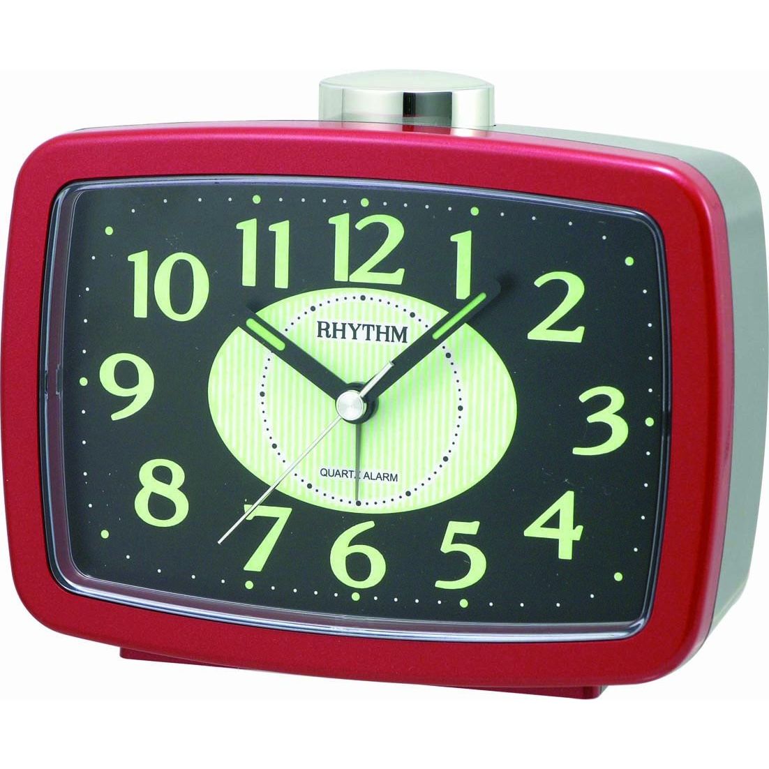 Rhythm Table Clock CRA630NR01 | Reliable Timekeeping | Travel | Wake Up Routine | Snooze Function | Battery Operated | Portable | White Face | Halabh.com