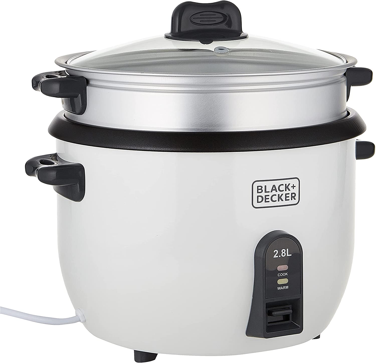 Black & Decker 2.8 Liter Non Stick Rice Cooker White | Kitchen Appliance | Halabh.com