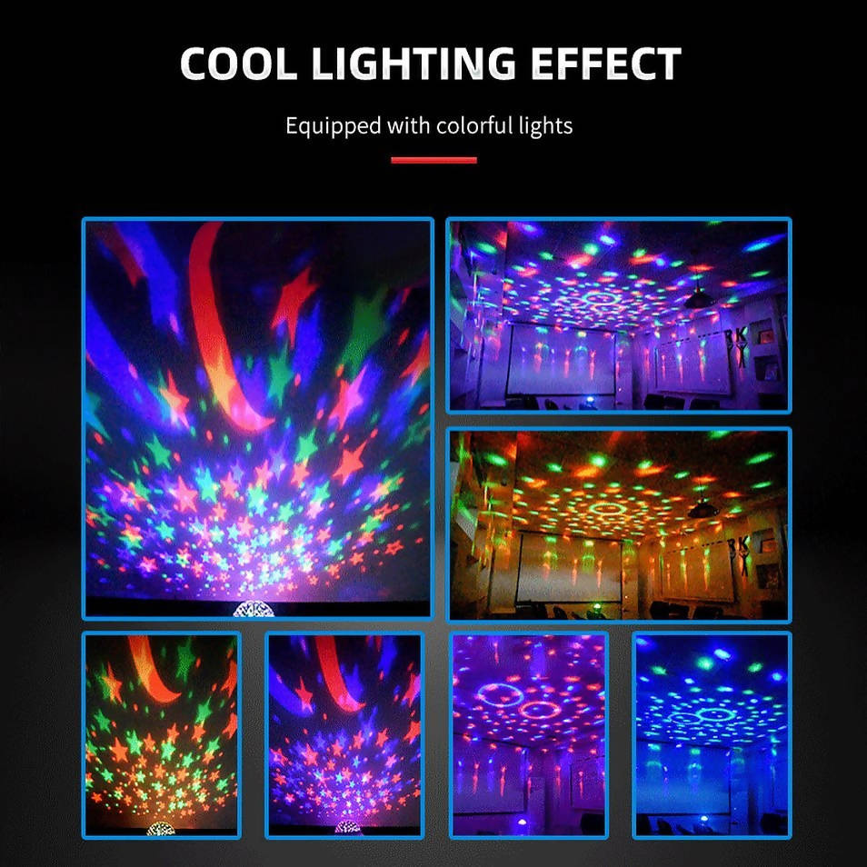 Singowot LED Bluetooth Music Projector Disco Light Black