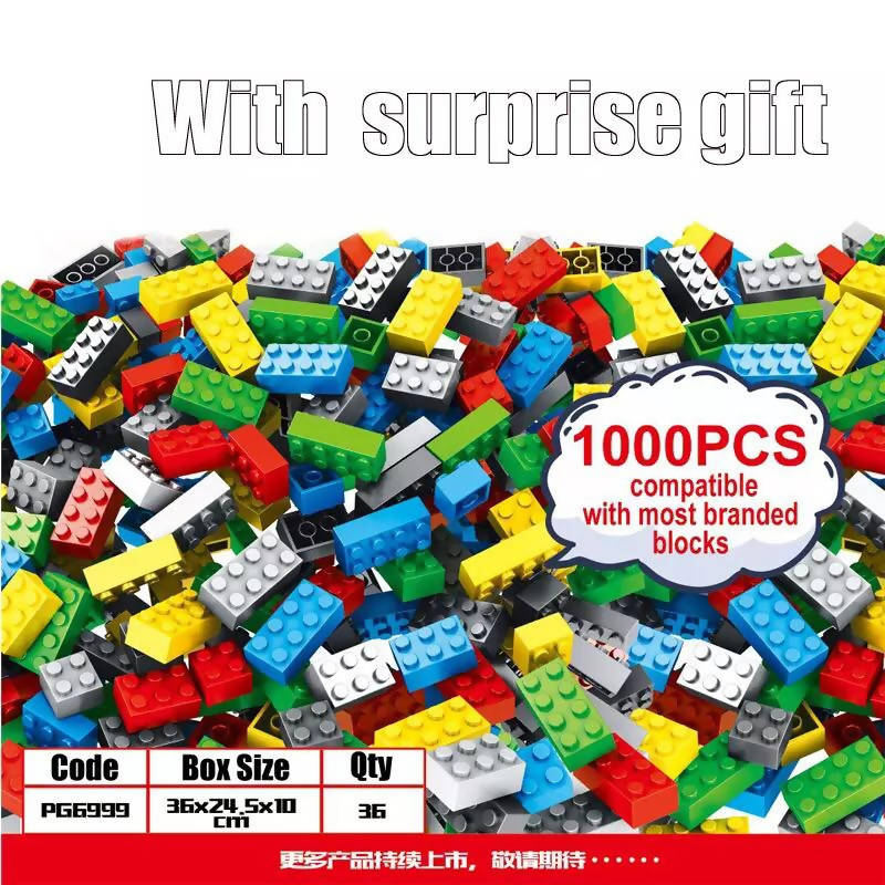 Building Blocks 1000 Pieces DIY Bulk Sets
