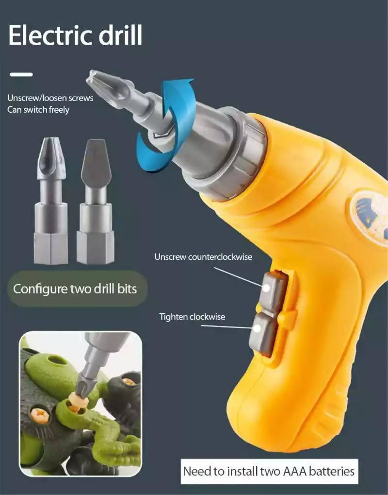 Children's Dinosaur Cool Boy Toy Set Six In One Boy DIY Twisted Screw Assembly