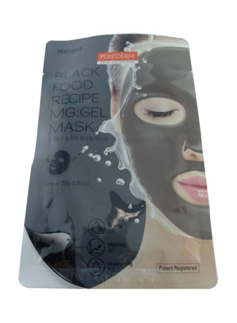 Purederm Skin Solution Black Food Recipe MG Gel Mask