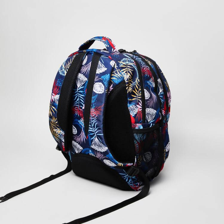 JWorld Floral Print Backpack with Adjustable Straps