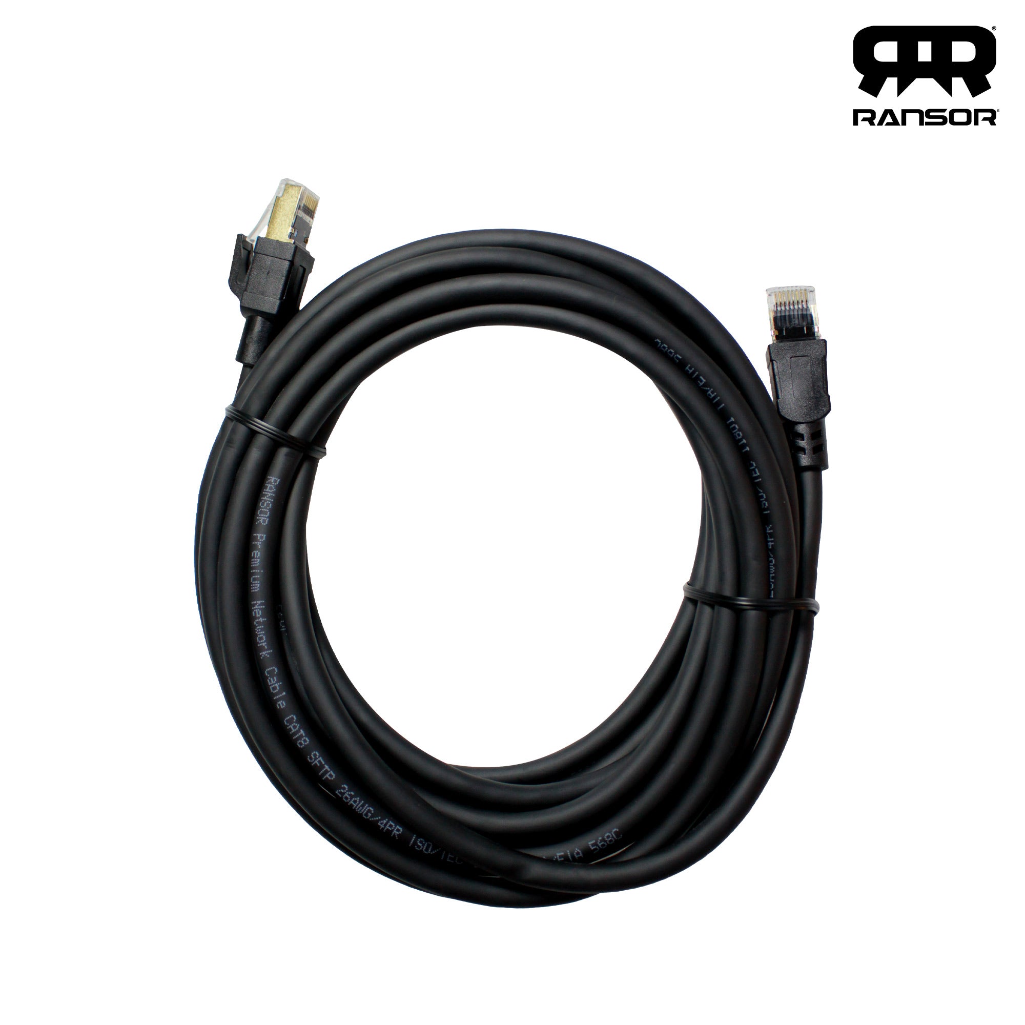 Ransor Cat8 5m 15ft Premium Ethernet Cable Black